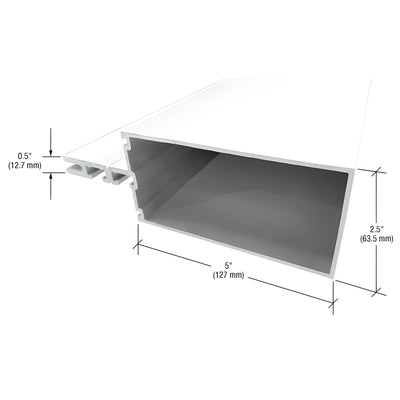 CRL-U.S. Aluminum 5" Triple Glaze Non-Thermally Broken Mullion, White KYNAR® Paint- 24'-2"