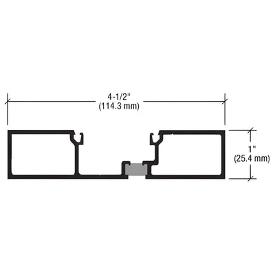CRL-U.S. Aluminum Thermally Improved Door Jamb Kynar 1"x4-1/2"x21'8"