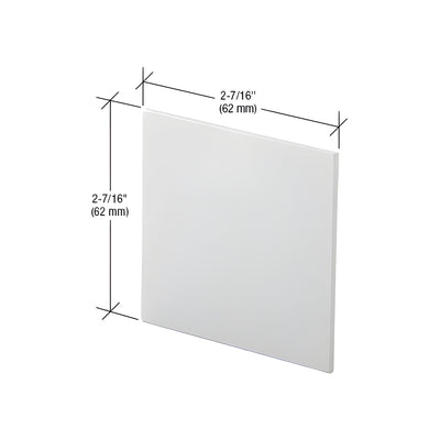 CRL Satin Anodized Single Top Track Replacement End Caps for 490/495 & 690/695 Series Sliding Door Systems
