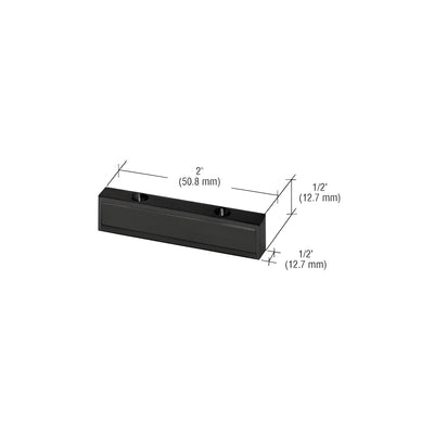 CRL Matte Black Header Mounted Single Door Stop