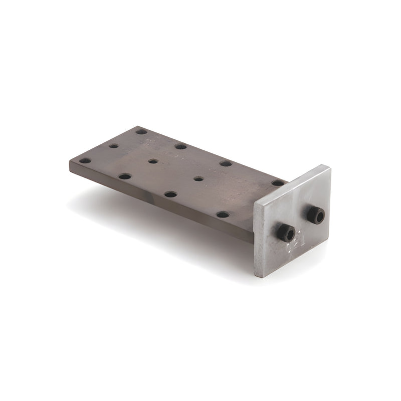 A mill finish steel drill jig for CRL-U.S. Aluminum Series 2100 curtain wall systems shown on a white background.