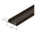 CRL-U.S. Aluminum Narrow Stile Flat Pocket Insert - 21'-2", Dark Bronze/Black Anodized Class 1