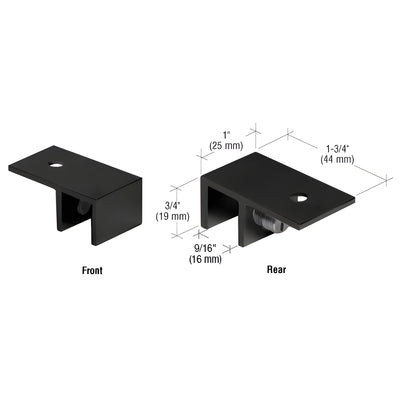 CRL Matte Black Ceiling Mount "Sleeve Over" Glass Clamp