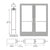 CRL-U.S. Aluminum Clear Anodized Custom Pair Series 400 Medium Stile Offset Pivot Entrance Doors for Surface Mount Door Closers