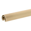 A close-up view of the CRL C260 2-inch satin brass cap rail showing its U-shaped channel profile.