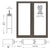 CRL-U.S. Aluminum White KYNAR® Paint Custom Blank Pair 400 Medium Stile Offset Hung Entrance Doors - No Prep