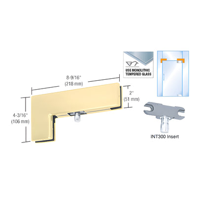 CRL Satin Brass Sidelite Transom Patch With 1NT300 Insert