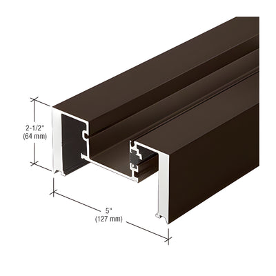 CRL-U.S. Aluminum Heavy-Duty Vertical Mullion, Thermally Improved, Dark Bronze/Black Anodized Class 1, 24'-2"