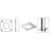 CRL Polished Stainless Square Base Plate for 1-1/2" Square Tubing