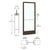 CRL-U.S. Aluminum Class I Bronze Black Anodized 250 Series Narrow Stile Inactive Leaf of Pair 3'0 x 7'0 Offset Hung with Pivots for Surf Mount Closer Complete Door/Std. MS Lock, 7-1/2" Standard Bottom Rail