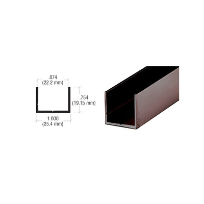 CRL Dark Bronze 7/8" Single U-Channel