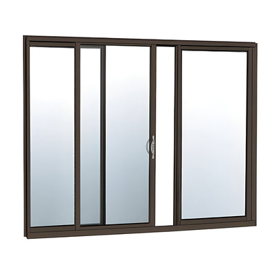 CRL-U.S. Aluminum Bronze Anodized OXO Sliding Door Thermally Broken Block Frame Glazed with Screen
