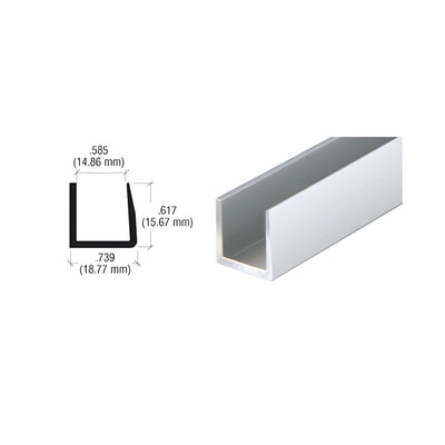 CRL Satin Anodized 9/16" Single Aluminum U-Channel