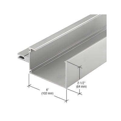 CRL-U.S. Aluminum Clear Anodized 4" Open Back Horizontal Mullion - 24'-2"