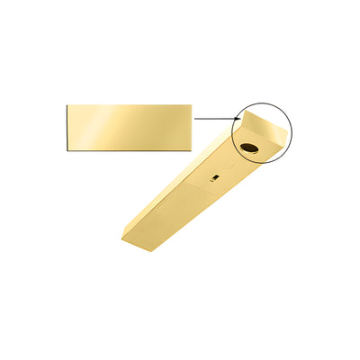 CRL Polished Brass End Cap for 1-3/4" x 4-1/2" DCH Header