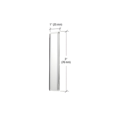 CRL Clear Acrylic Mirror Stick-On Finger Pull