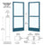 CRL-U.S. Aluminum Custom KYNAR® Paint Custom Pair 72" x 84" Series 250 Narrow Stile Butt Hinge Entrance Door