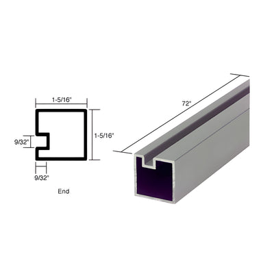 CRL Satin Anodized 72" End Post Extrusion