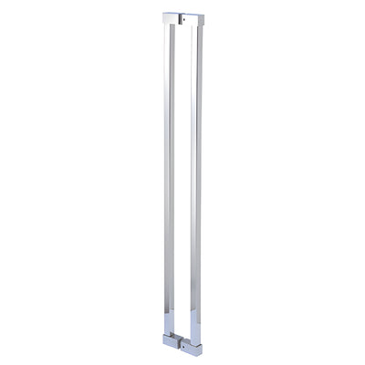 CRL Polished Stainless Cut To Size Glass Mounted Square Ladder Style Pull Handle with Square Mounting Posts
