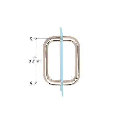 CRL Polished Nickel 6" BM Series Back-to-Back Handle Without Metal Washers