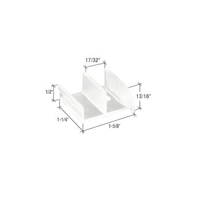 CRL 1-5/8" Wide Tub Enclosure Sliding Door Bottom Guide for Sterling