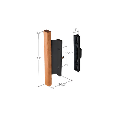 CRL Wood/Black Mortise - Style Handle 3-15/16" Screw Holes