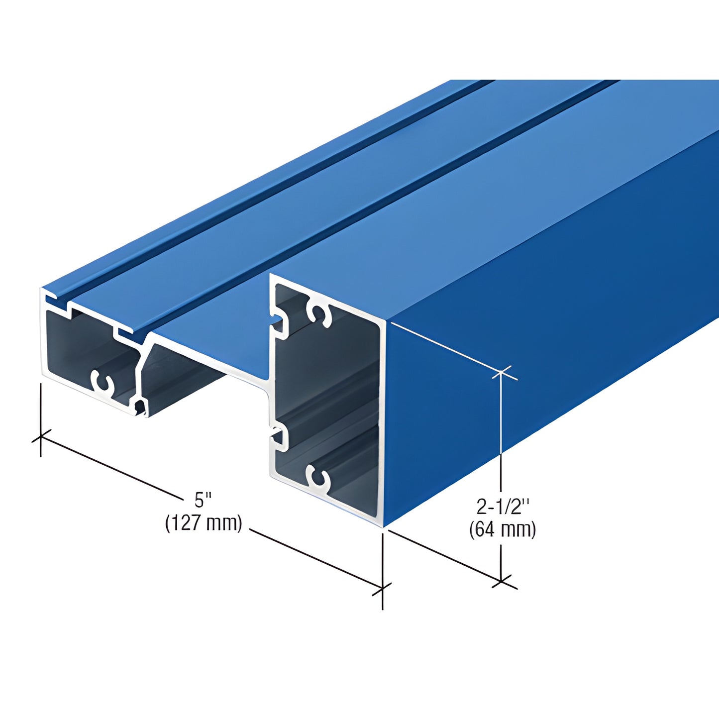 CRL-U.S. Aluminum Kynar Paint Horizontal Mullion 1-5/16" Glass 24'-2"