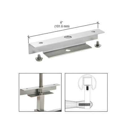 CRL Brushed Stainless Wall Mounted Hand Rail Bracket Saddle Adapter