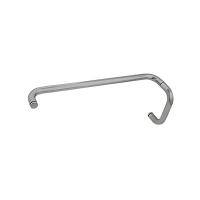 CRL Brushed Nickel 6" Pull Handle and 18" Towel Bar BM Series Combination Without Metal Washers