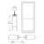 CRL-U.S. Aluminum White KYNAR® Paint Custom Single Series 400 Medium Stile Center Pivot Entrance Door for Overhead Concealed Door Closer
