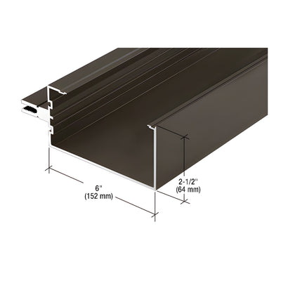 CRL-U.S. Aluminum Open Back Horizontal Mullion, 24'-2", Dark Bronze/Black Anodized Class 1
