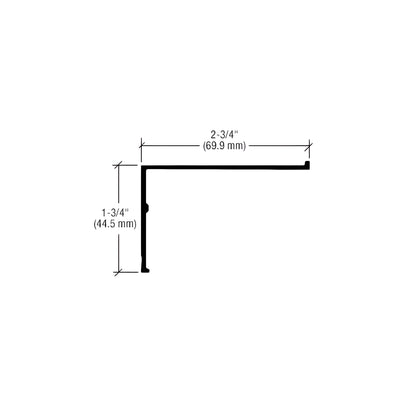 CRL-U.S. Aluminum Class I Bronze Black Anodized 1-3/4" x 2-3/4" Molding - 21'-2"
