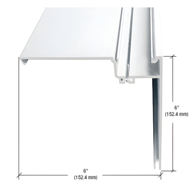 CRL-U.S. Aluminum 90 Degree Corner Half Section, White KYNAR® Paint- 24'-2"