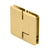 CRL Polished Brass Cologne 180 Series 180º Glass-to-Glass Hinge