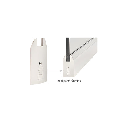 CRL Satin Anodized 4" Tapered End Cap for Wedge-Lock® Sidelite Rails and 3/4" Glass