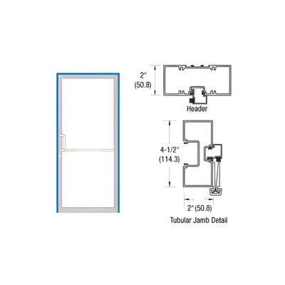 CRL-U.S. Aluminum Custom KYNAR® Paint Custom Size Series 451 Tubular Gear Hinge Up and Over Frame Complete (1F)
