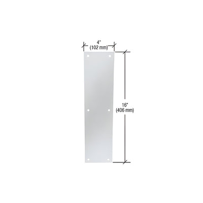CRL Clear Anodized Push Plates 4" x 16"