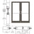 CRL-U.S. Aluminum Class I Dark Bronze/Black Anodized Class 1 IG500 Series Custom Pair StormFront™ Butt Hinged Entrance for Concealed Overhead Closer