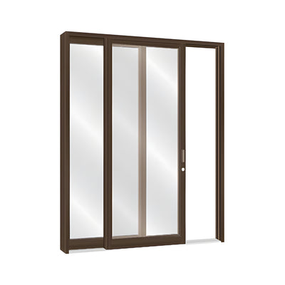 CRL-U.S. Aluminum Series 2000 Bronze Anodized Blank Multi-Panel 48" x 96" Series 2000 Narrow Stile Sliding Entrance Door