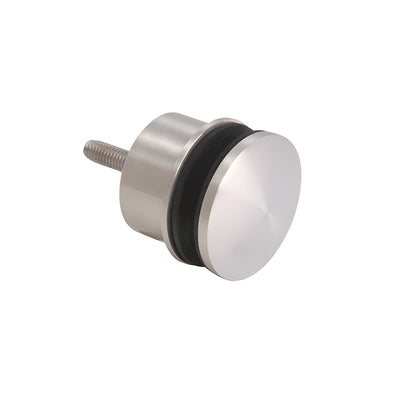 CRL 316 Brushed Stainless 2-3/8" x 1" Point Supported Standoff Base and Domed Cap