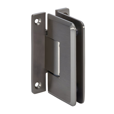 CRL Brushed Nickel Cologne 337 Series Adjustable Wall Mount 'H' Back Plate Hinge
