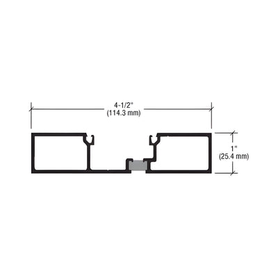 CRL-U.S. Aluminum Thermally Improved Door Jamb, 1" x 4-1/2", Clear Anodized Class 1 - 21'-8"