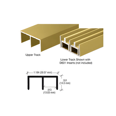 CRL Gold Anodized "Standard" Aluminum Upper or Lower Channel
