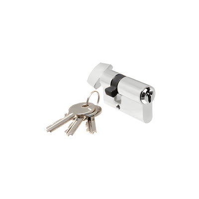 CRL Satin Chrome Keyed Cylinder Lock with Thumbturn
