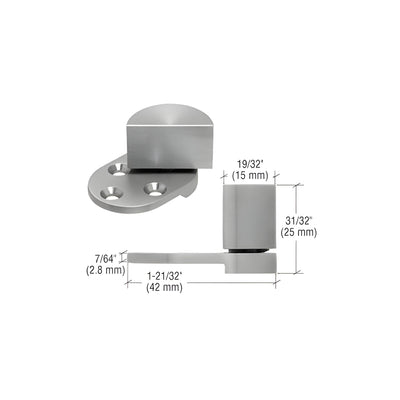 CRL Large Brushed Stainless UV Glass-to-Wood Swing Hinge