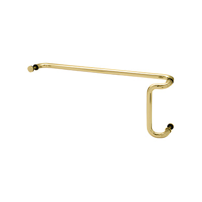 CRL Brass 12" x 33" Back-to-Back Offset Combination Push and Pull Handle Set