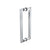 CRL Polished Stainless 12" Glass Mounted Tapered Back-to-Back Pull Handle