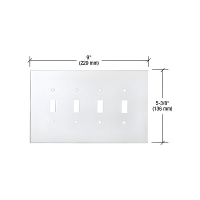 CRL Clear Quad Toggle Acrylic Mirror Plate