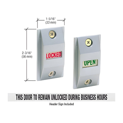 CRL Aluminum Opened/Locked Lock Indicator