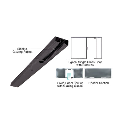 CRL Oil Rubbed Bronze 4" One Pocket Sided Door Header Custom Length